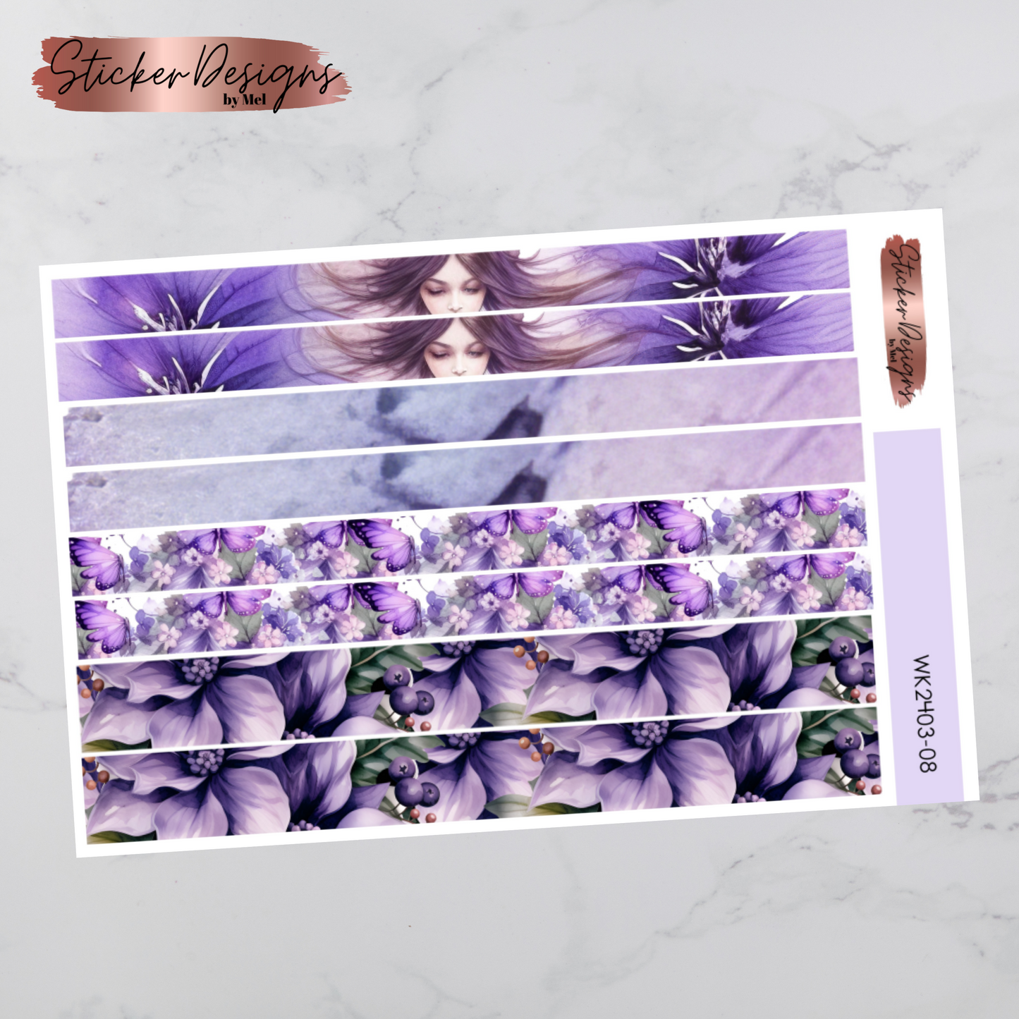 Weekly Kit 2403 - Purple Fairies - Vertical Layout