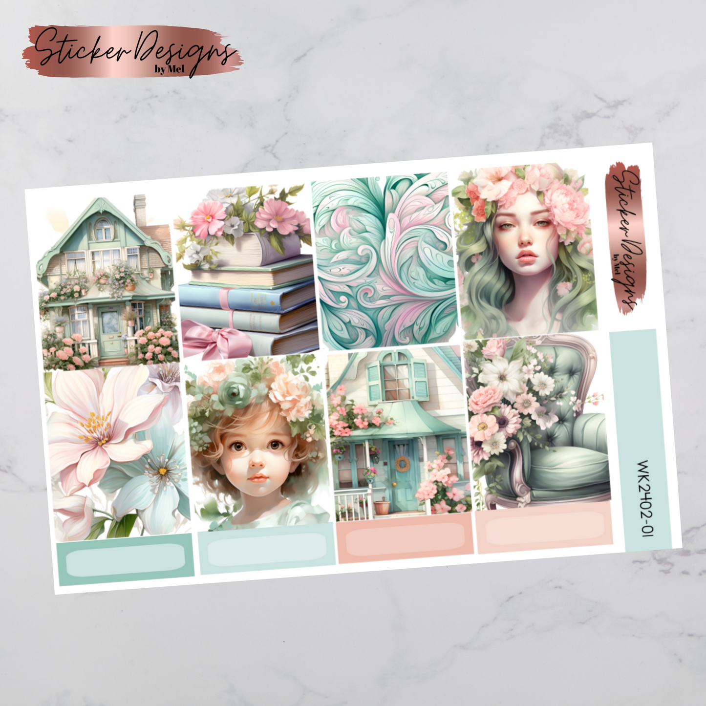 Weekly Kit 2402 - Minty Fantasy - Vertical Layout