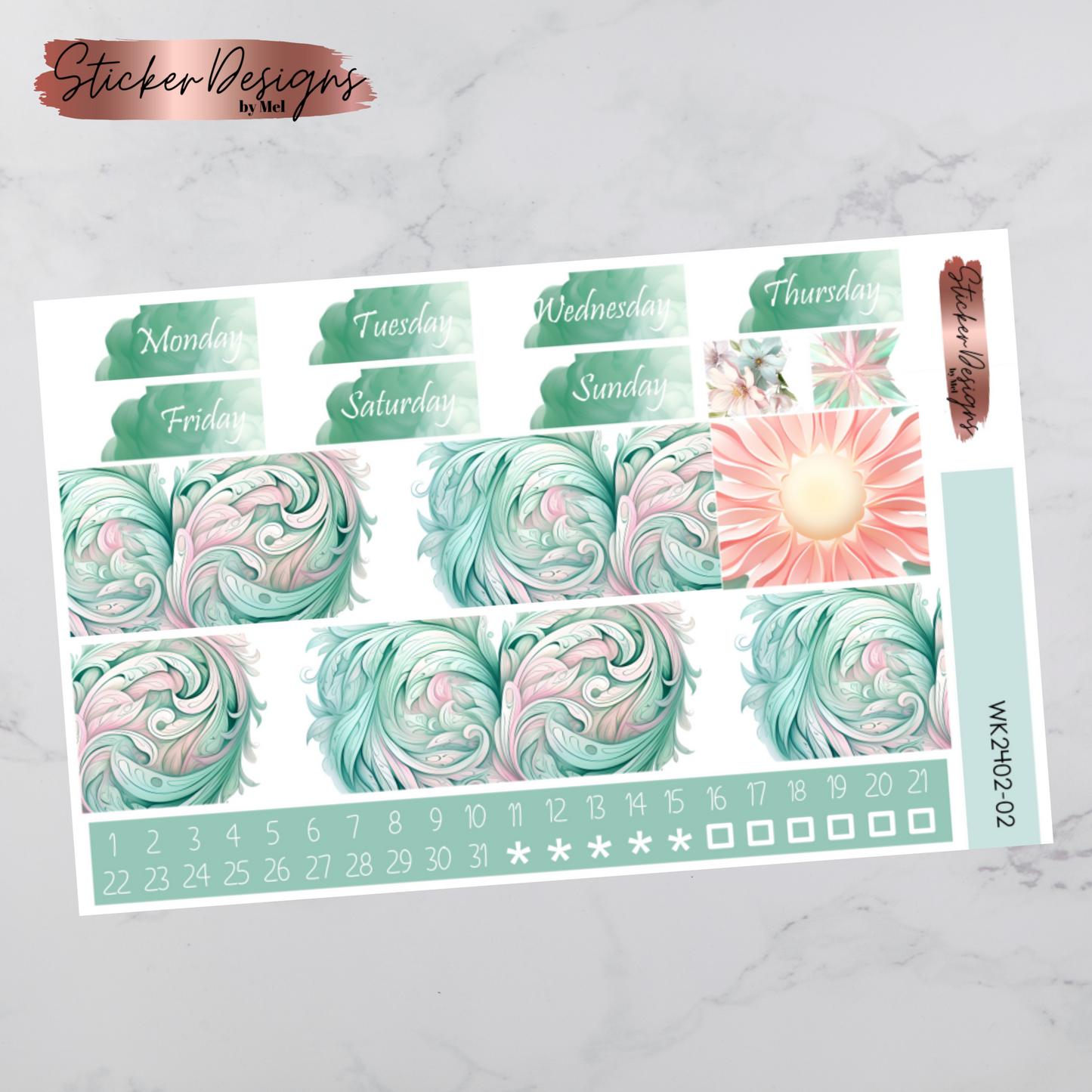 Weekly Kit 2402 - Minty Fantasy - Vertical Layout