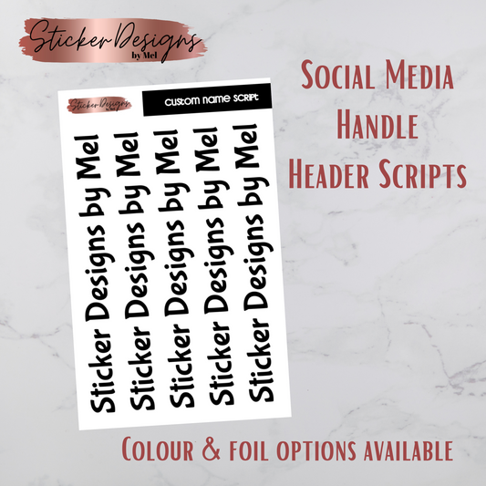 Custom Social Media Handle
