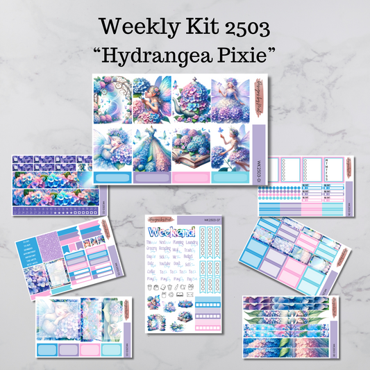Weekly Kit 2503 - Hydrangea Pixie - Vertical Layout