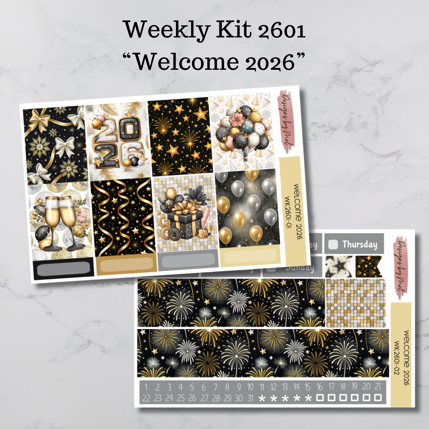 Weekly Kit 2601 - Welcome 2026 - Vertical Layout