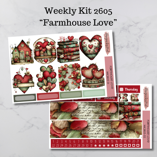 Weekly Kit 2605 - Farmhouse Love - Vertical Layout