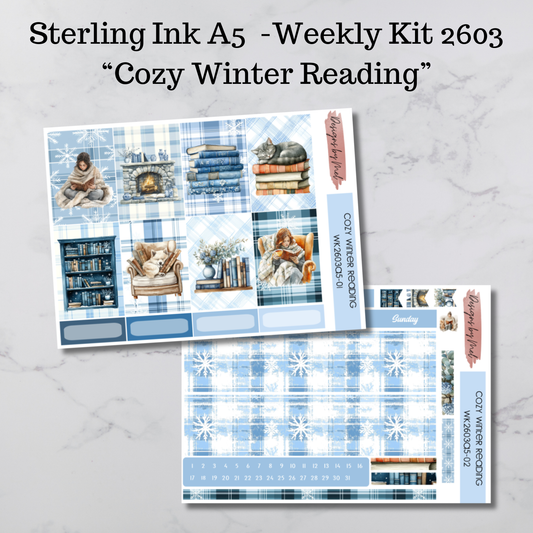 Weekly Kit 2603 - Cozy Winter Reading - Sterling Ink A5