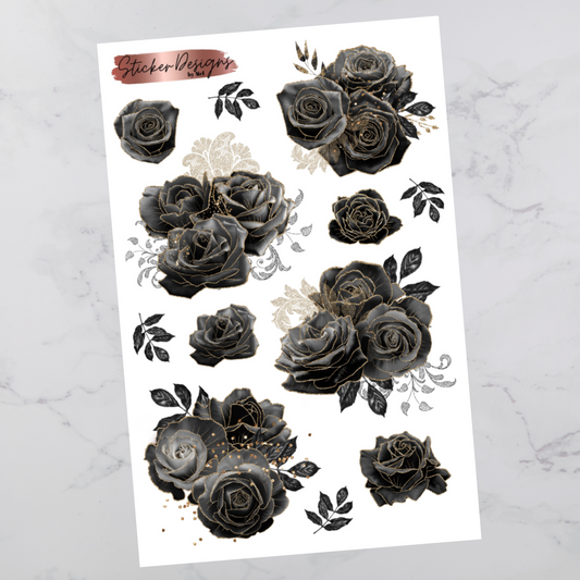 Black & Gold Florals - Floral Deco