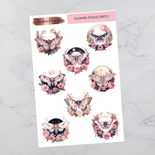Flower Moths - Deco Stickers