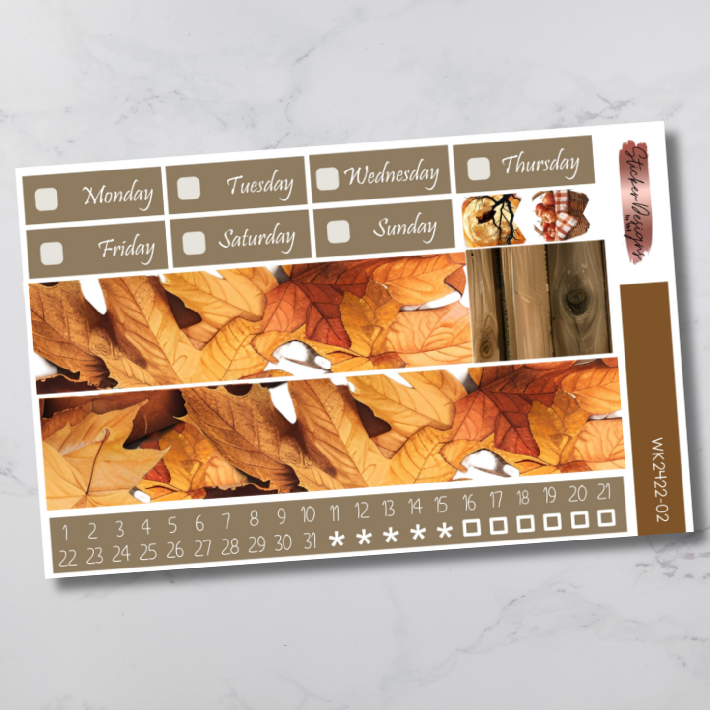 Weekly Kit 2422 - Woodland Fall - Vertical Layout