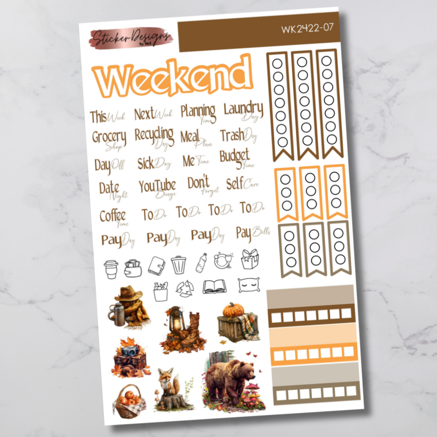 Weekly Kit 2422 - Woodland Fall - Vertical Layout