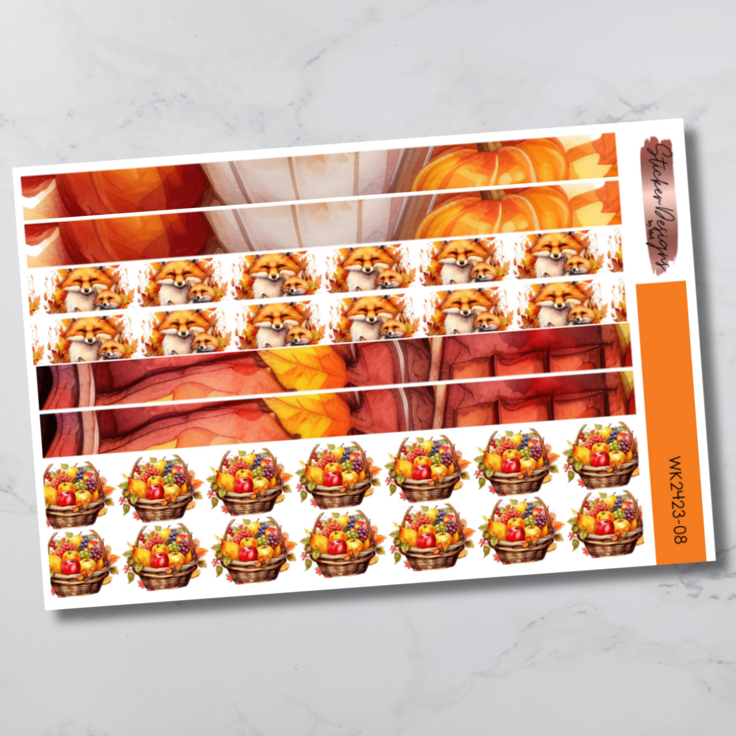 Weekly Kit 2423 - Vibrant Autumn - Vertical Layout