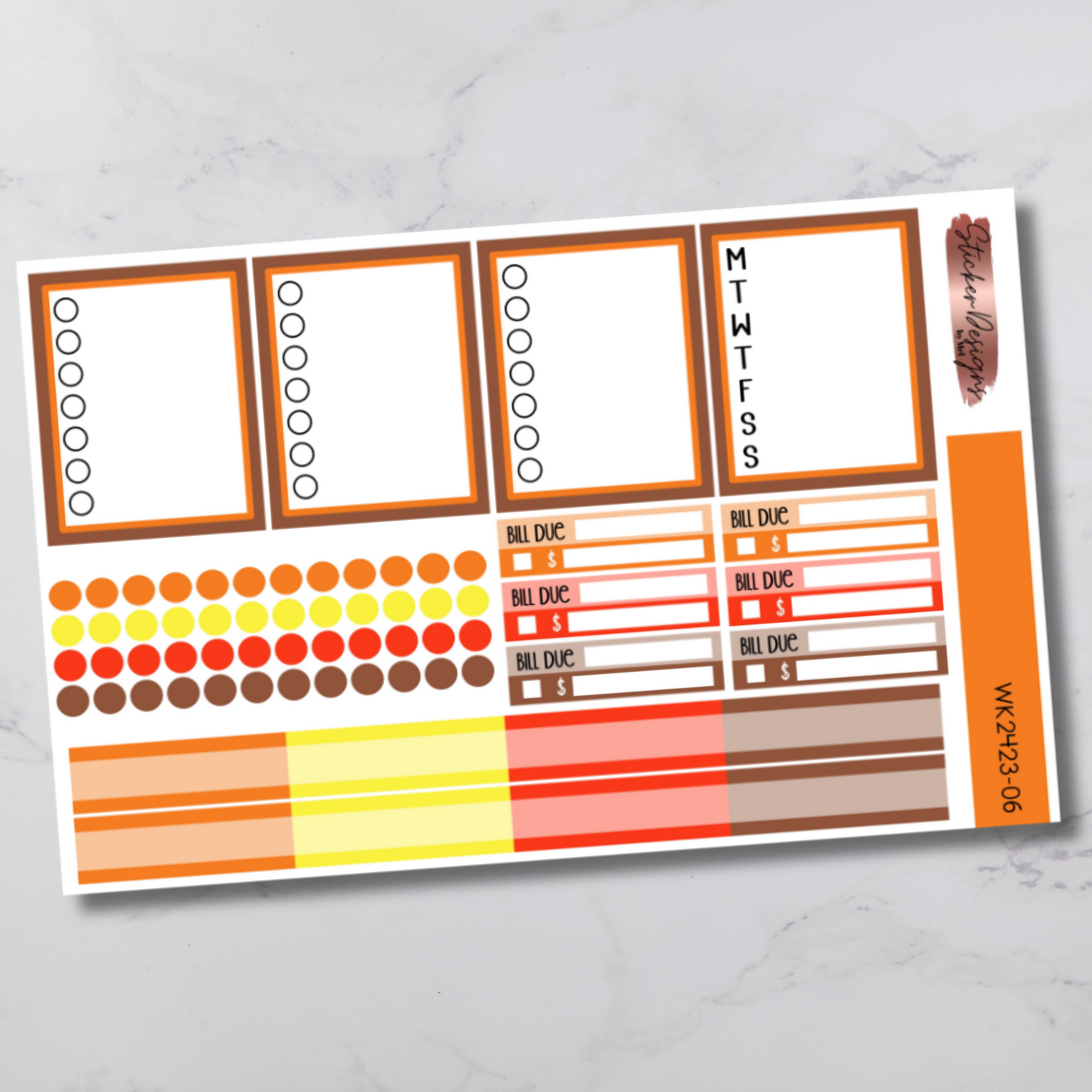 Weekly Kit 2423 - Vibrant Autumn - Vertical Layout