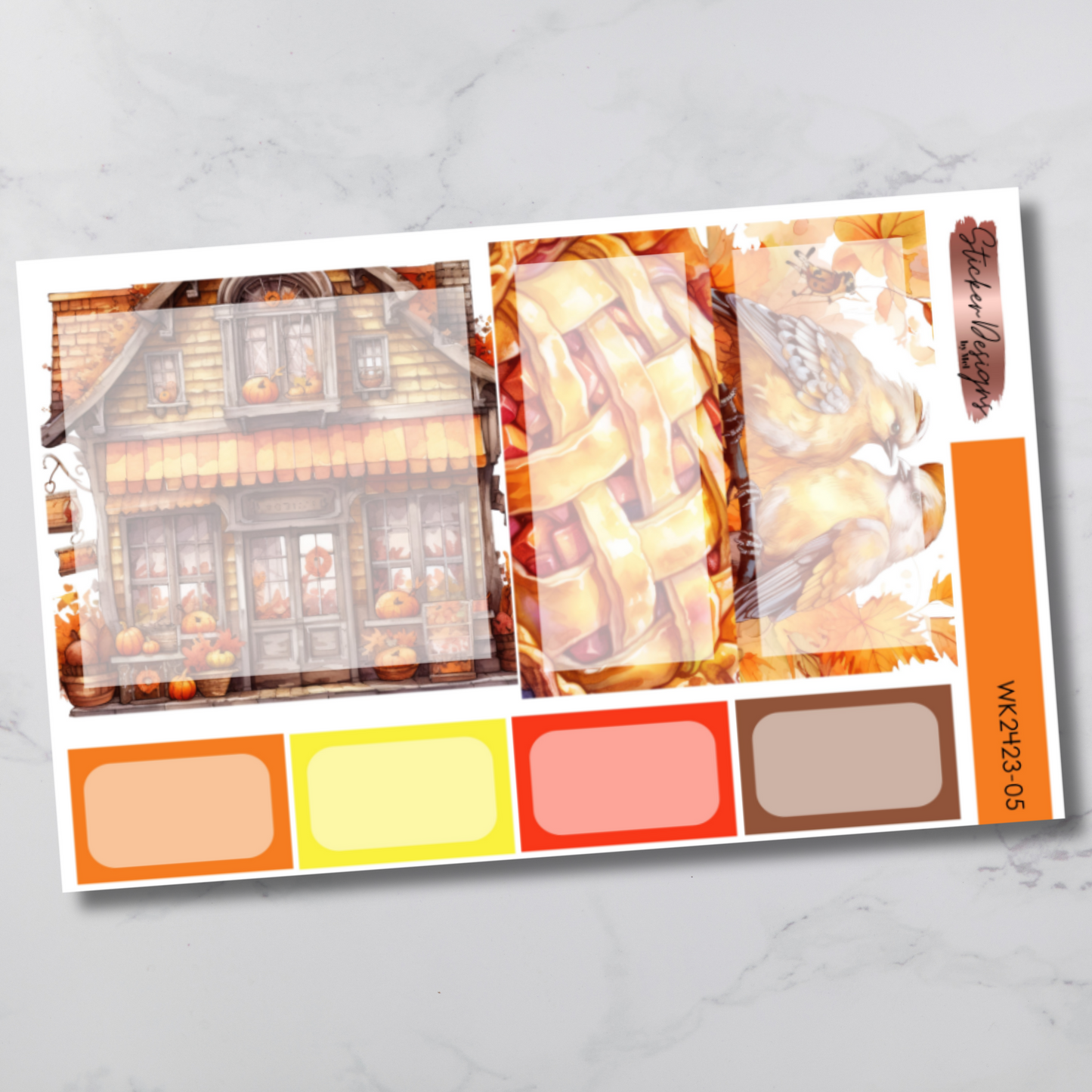 Weekly Kit 2423 - Vibrant Autumn - Vertical Layout