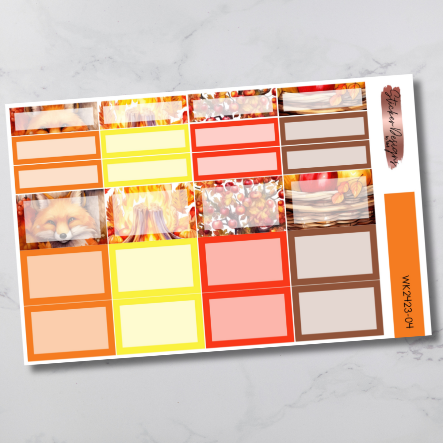 Weekly Kit 2423 - Vibrant Autumn - Vertical Layout