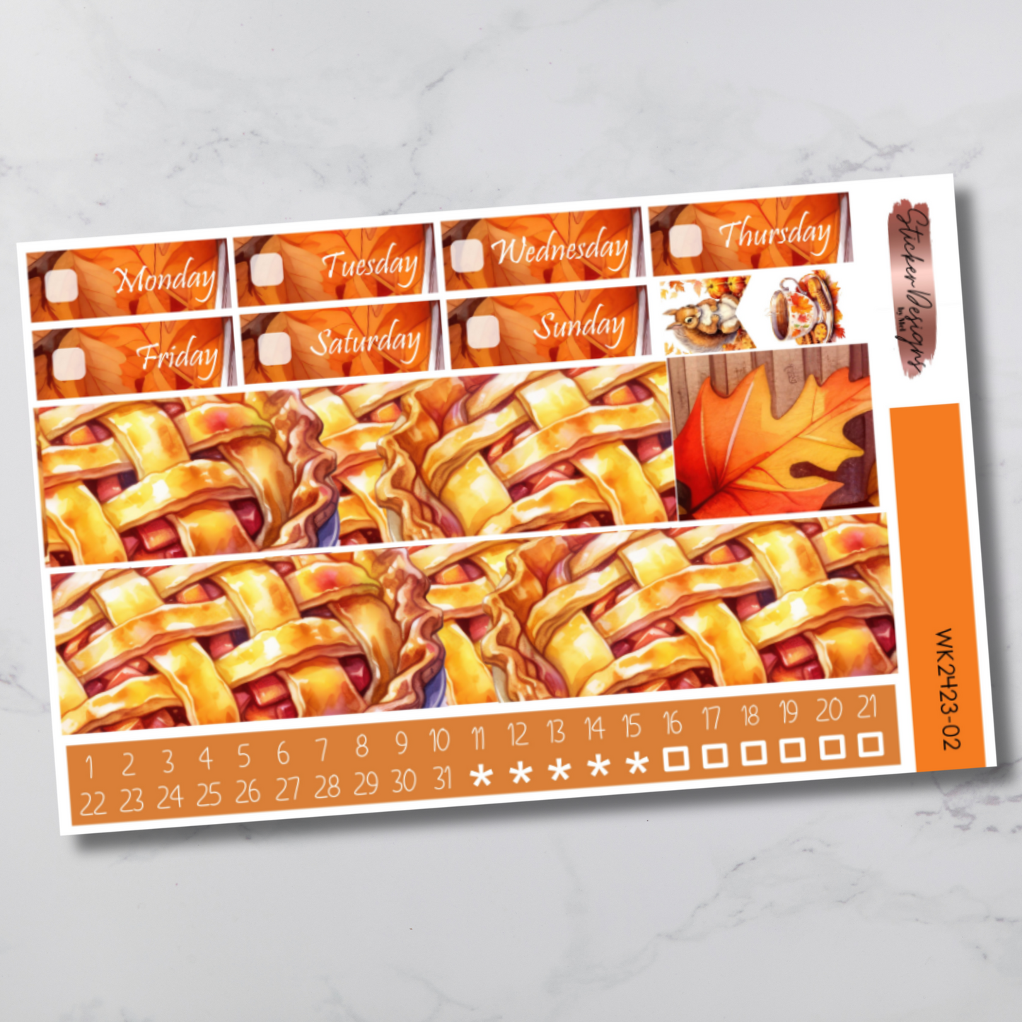 Weekly Kit 2423 - Vibrant Autumn - Vertical Layout