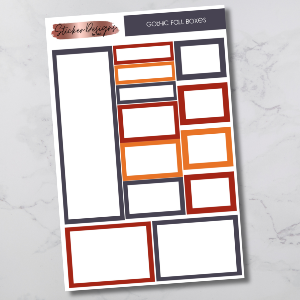 Box Outline Fall Gothic Fall Boxes - Functional Boxes – Designs by Mel & Co