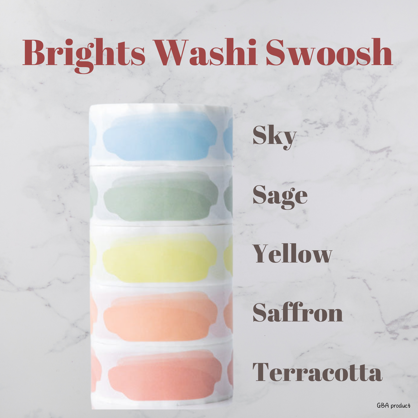 Brights Swoosh Washi Tape