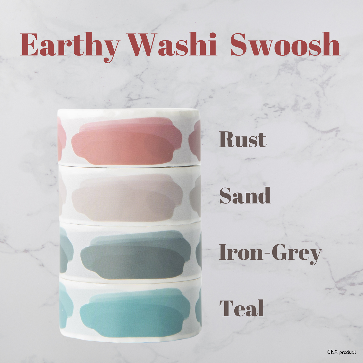 Earthy Swoosh Washi Tape