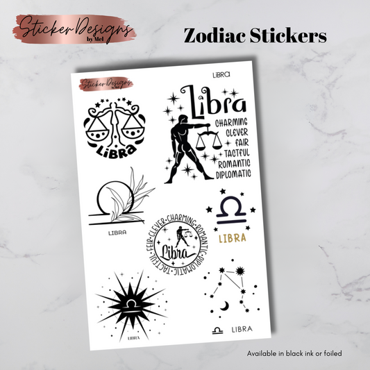 Libra Zodiac Stickers