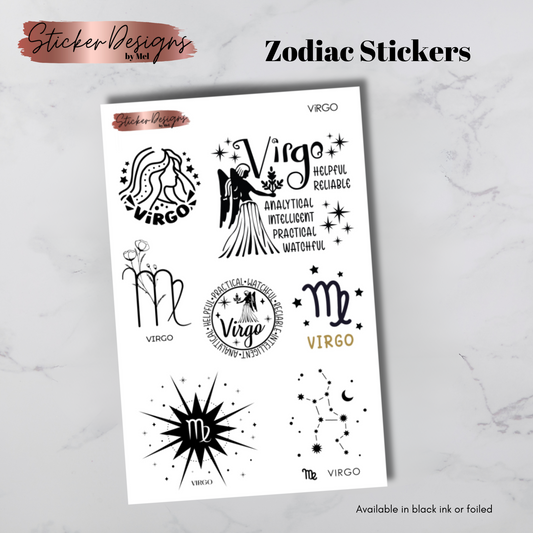 Virgo Zodiac Stickers