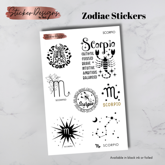 Scorpio Zodiac Stickers
