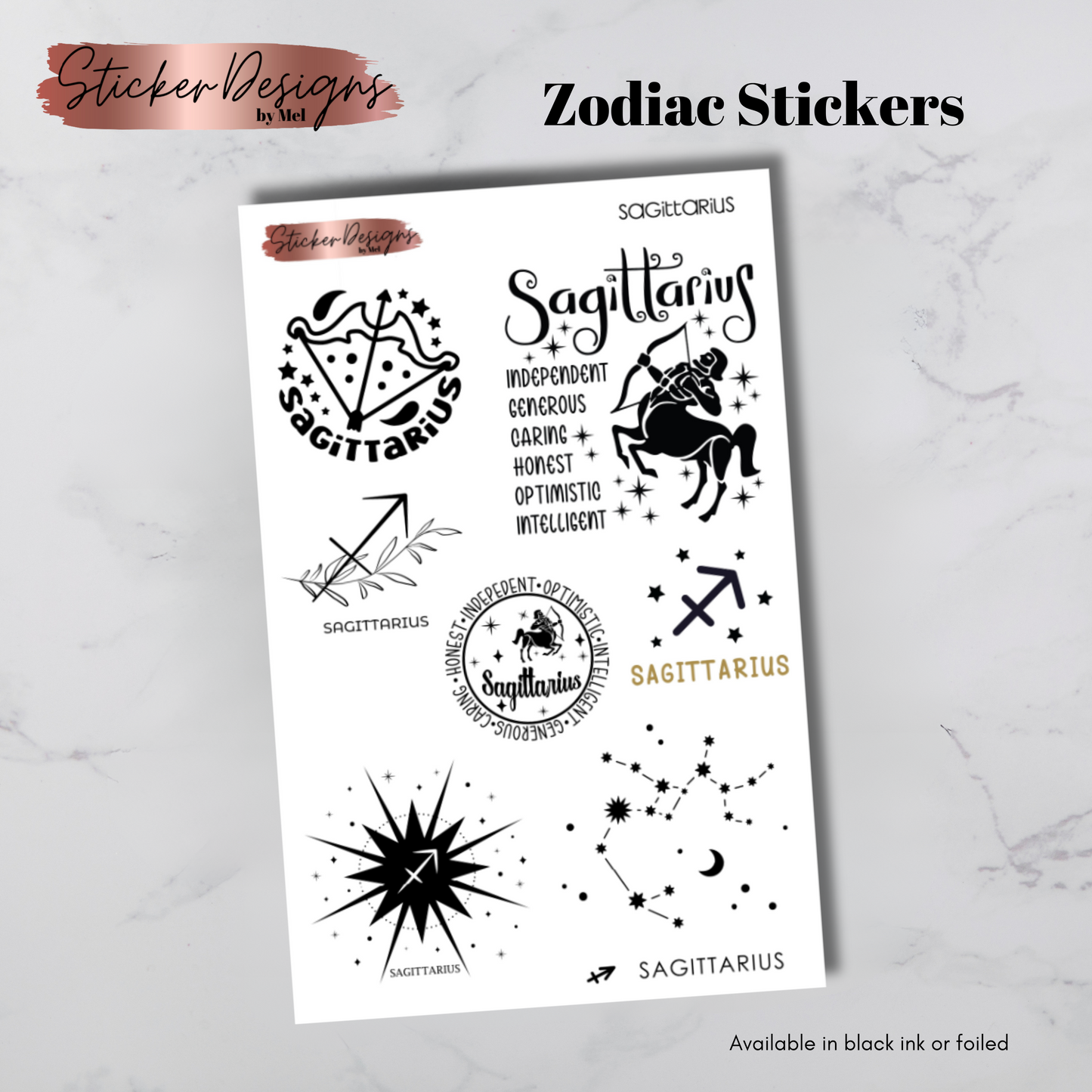 Sagittarius Zodiac Stickers