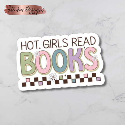Hot Girls Read Books Diecut