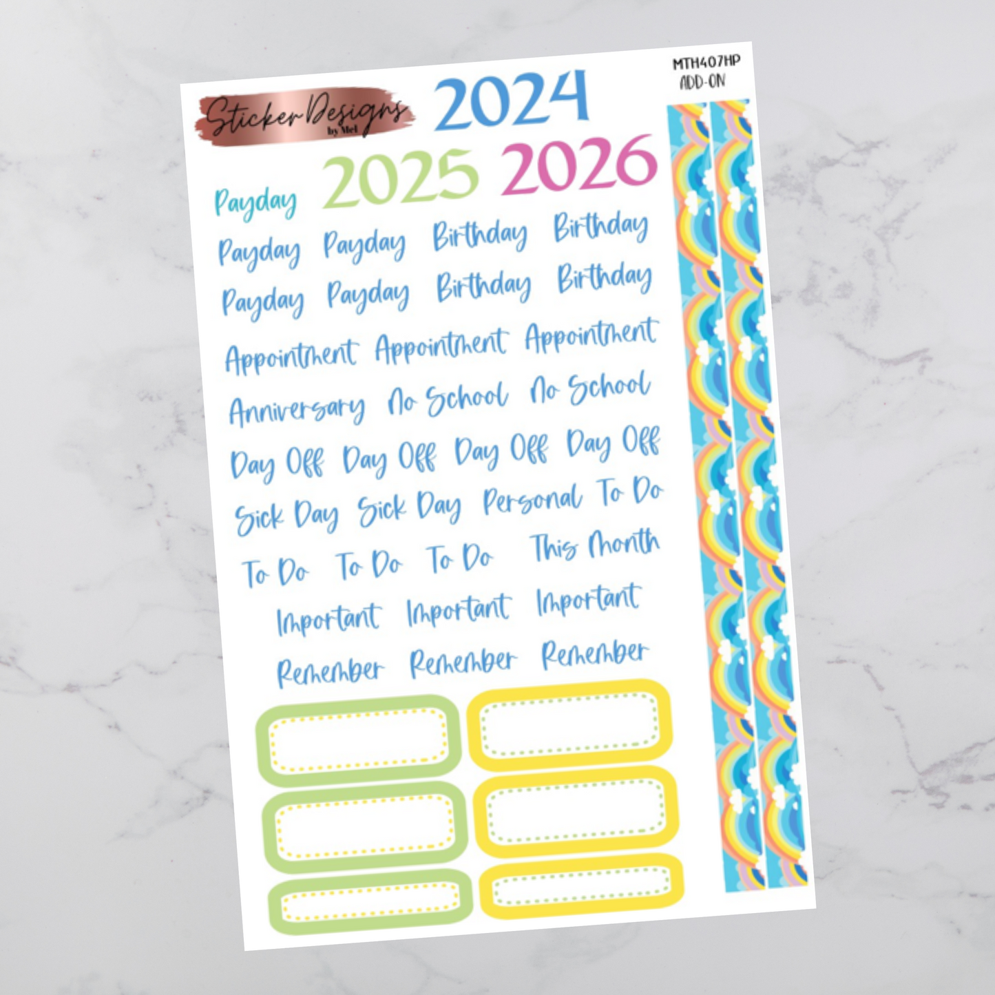 MTH 407 - Classic Happy Planner Monthly