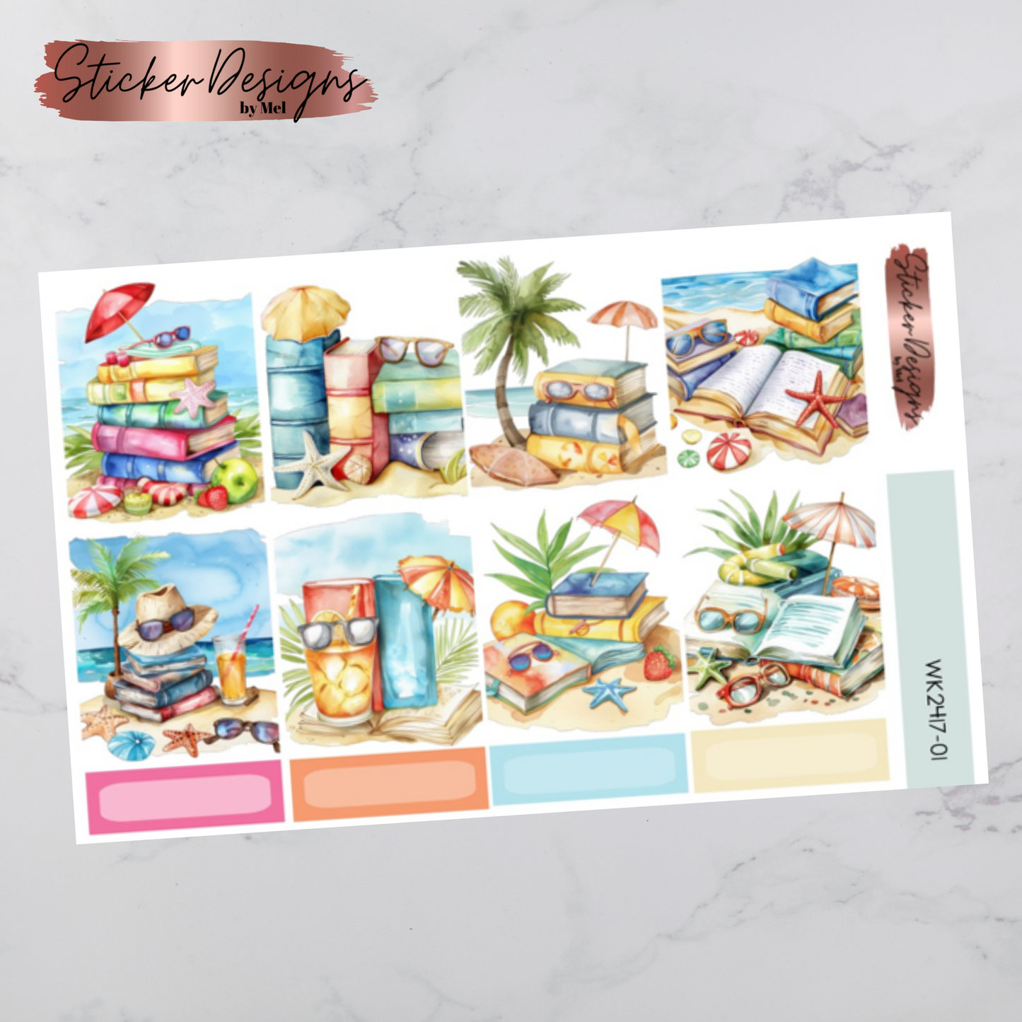 Weekly Kit 2417 - Beach Reading - Vertical Layout