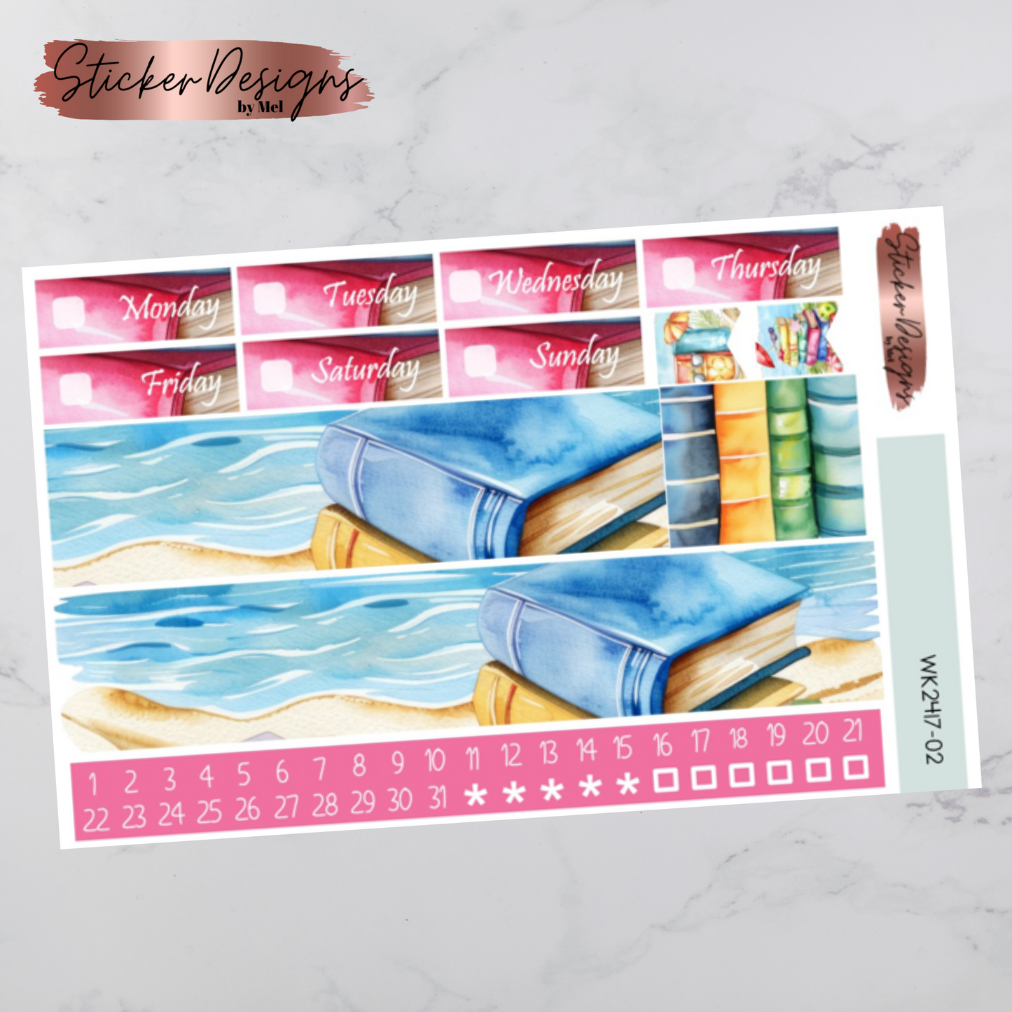 Weekly Kit 2417 - Beach Reading - Vertical Layout