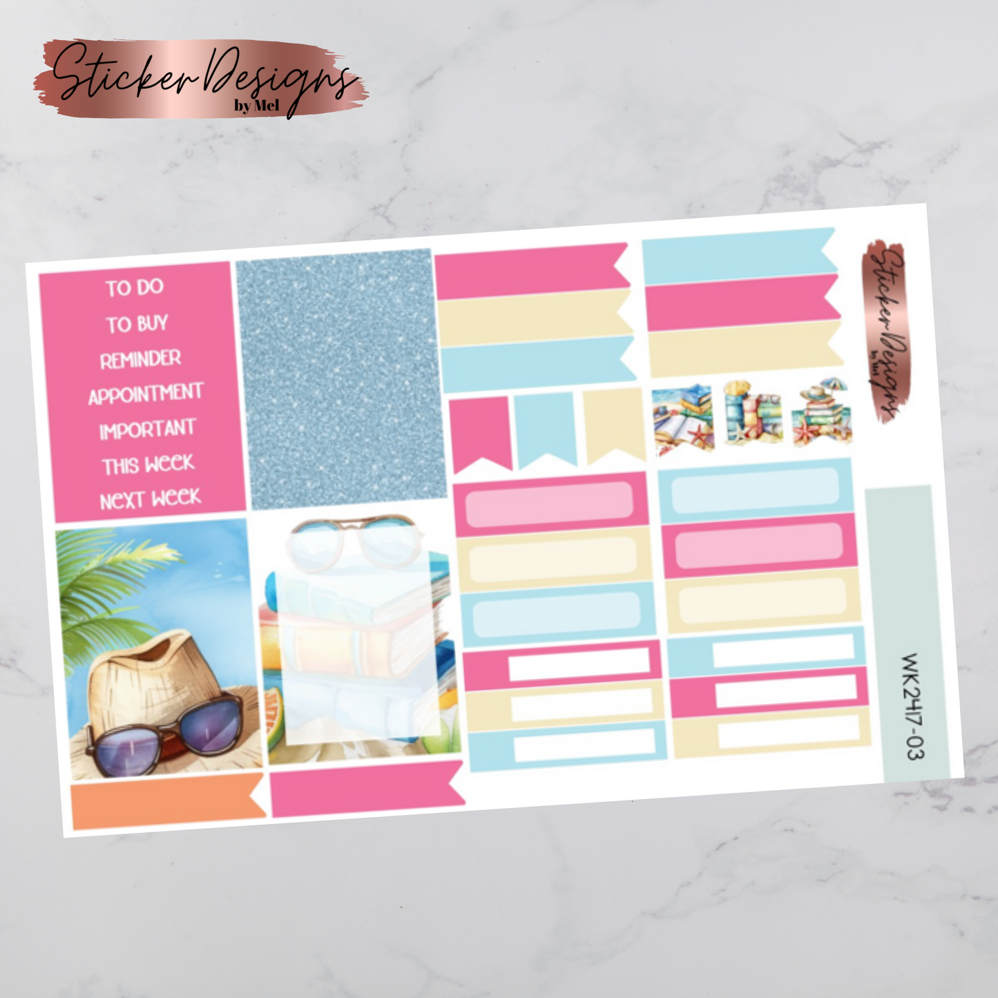 Weekly Kit 2417 - Beach Reading - Vertical Layout