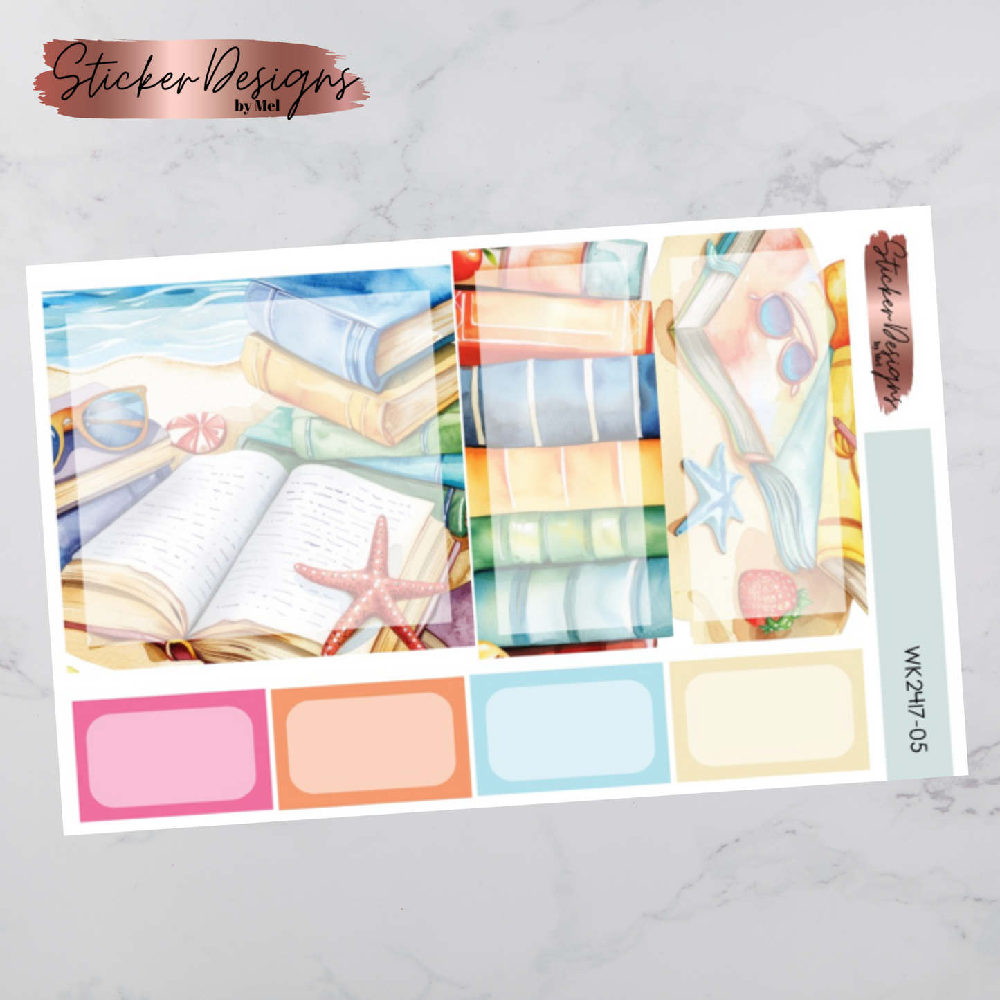 Weekly Kit 2417 - Beach Reading - Vertical Layout