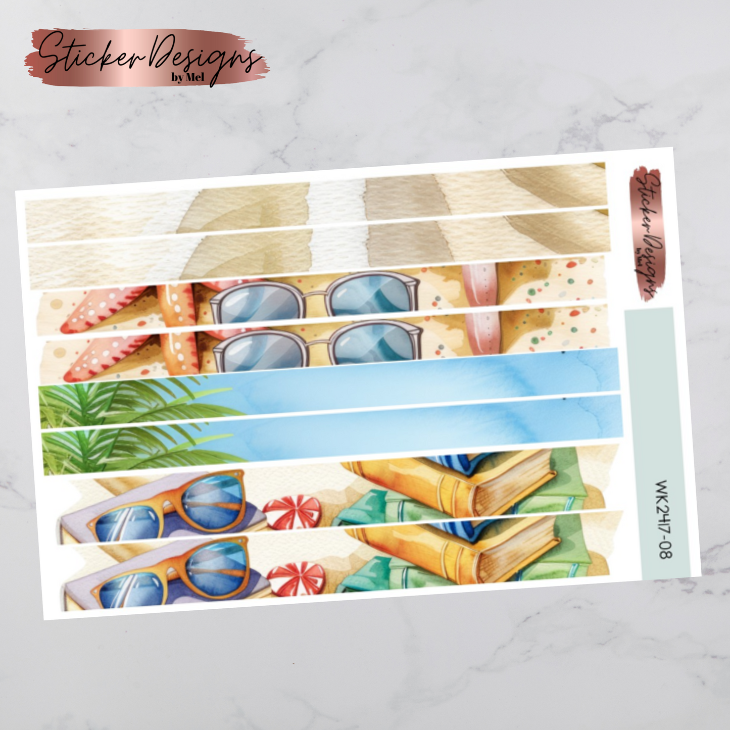 Weekly Kit 2417 - Beach Reading - Vertical Layout