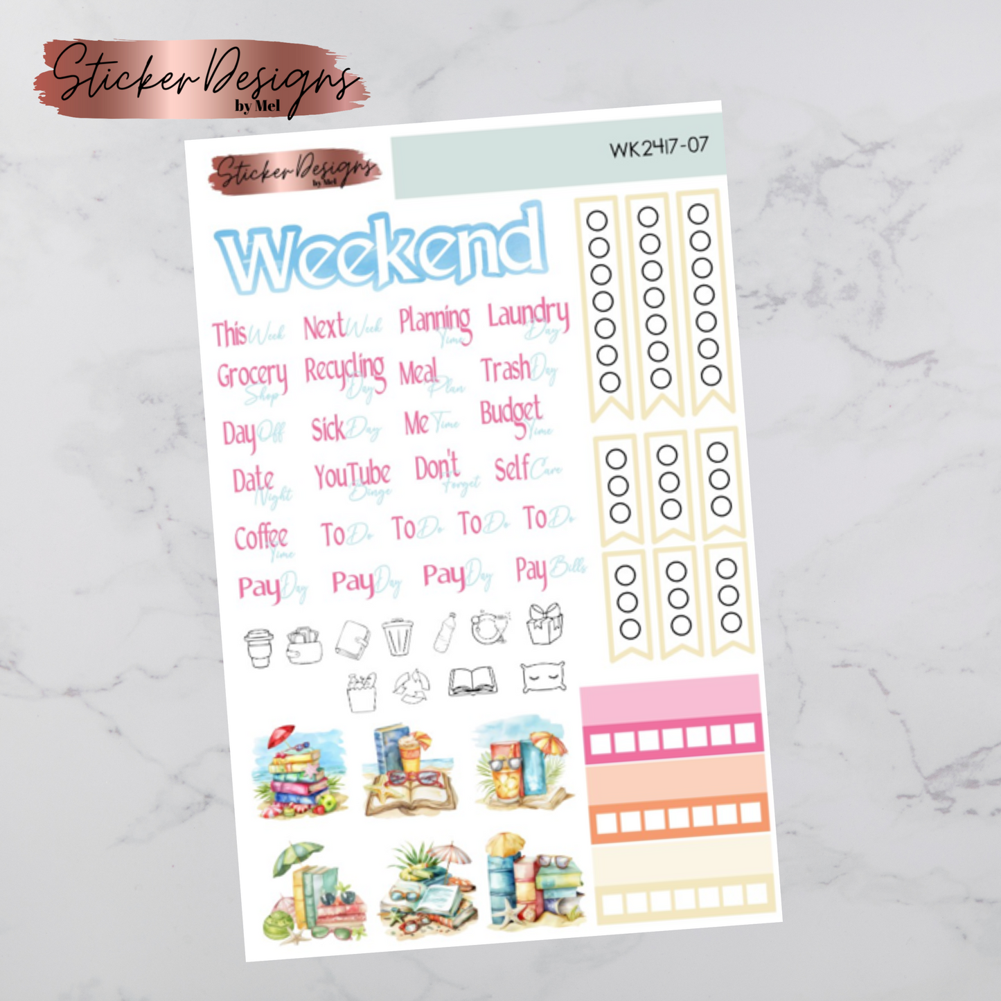 Weekly Kit 2417 - Beach Reading - Vertical Layout