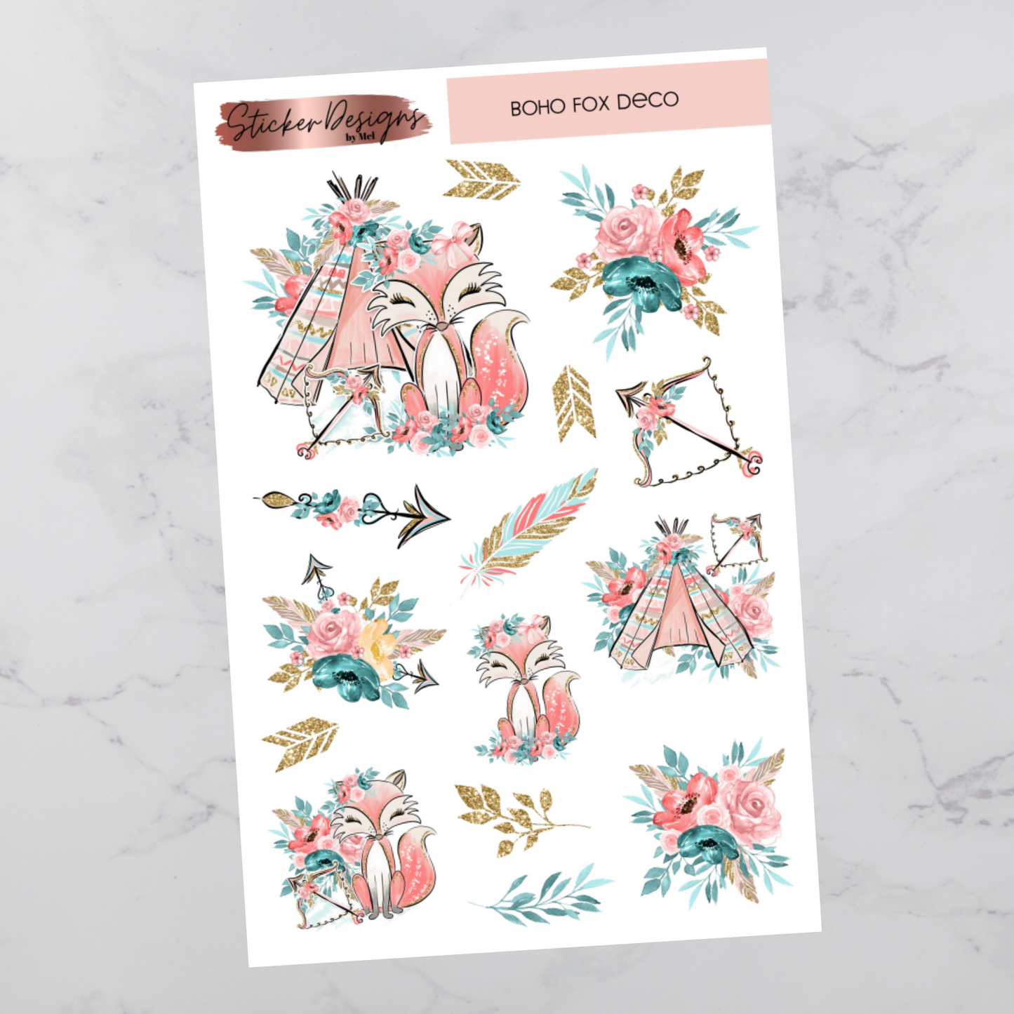 Boho Fox  - Deco Stickers