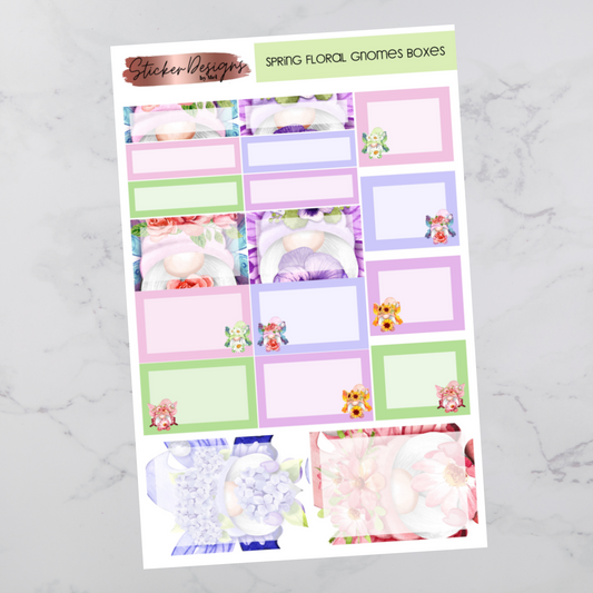 Spring Floral Gnomes Boxes - Functional Boxes