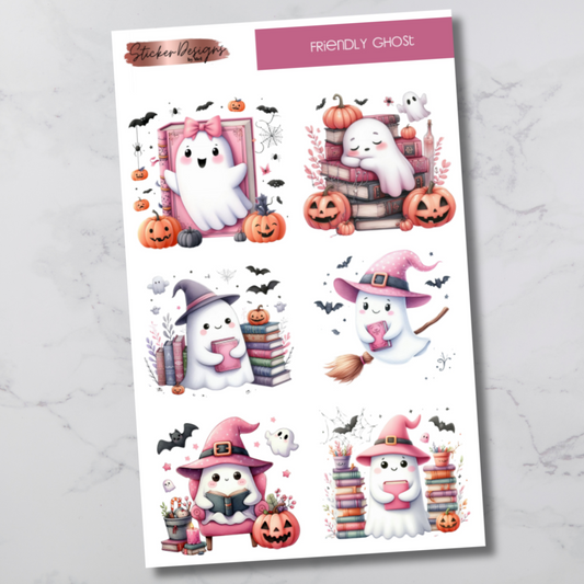 Friendly Ghost Deco Sticker Sheet