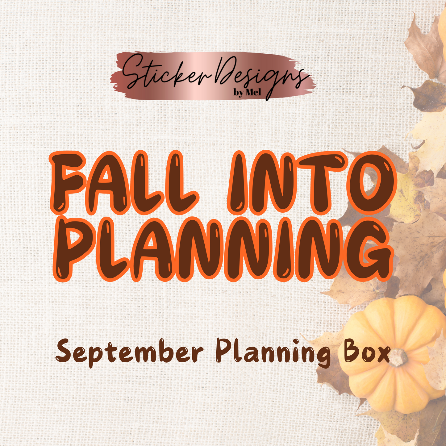 "Fall Into Planning"  September Planning Box