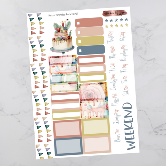 Retro Birthday - Functional Sheet