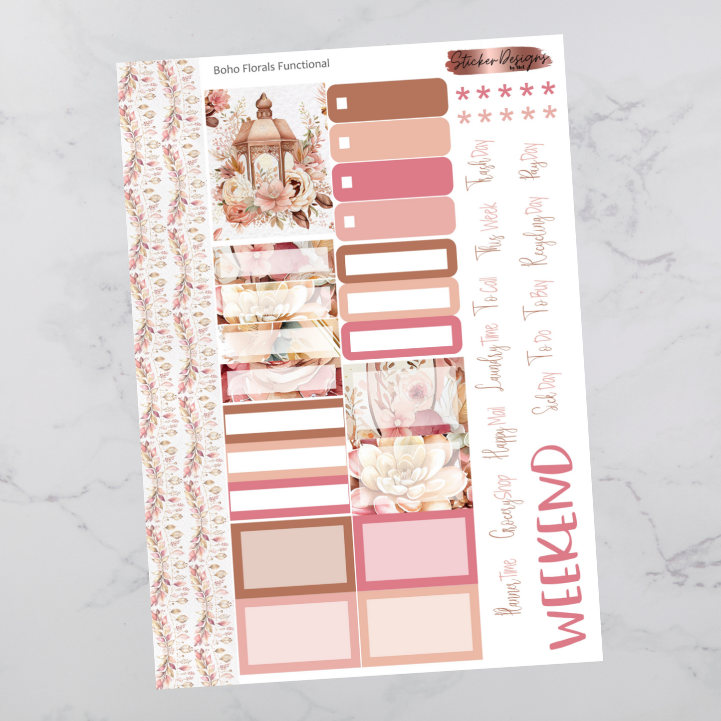 Boho Florals - Functional Sheet