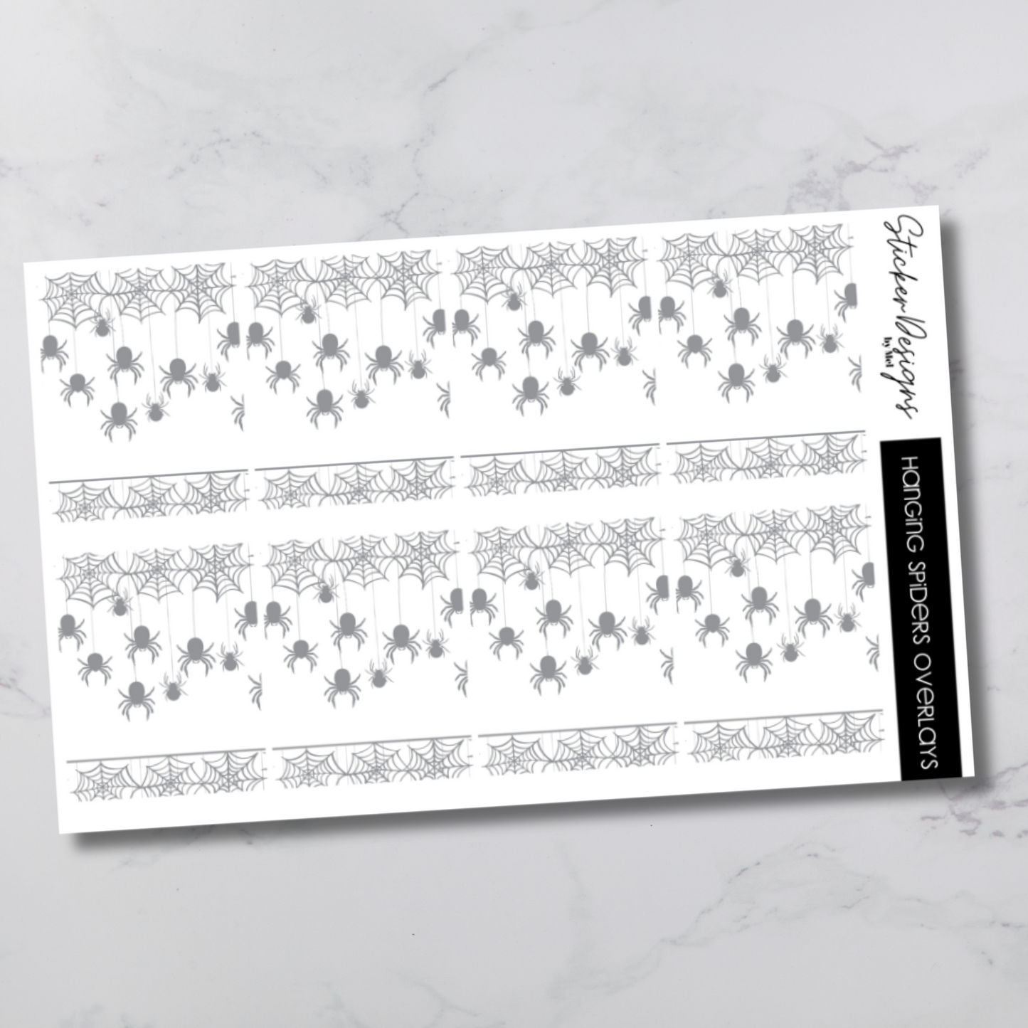 Hanging Spiders & Web - Foil Overlays