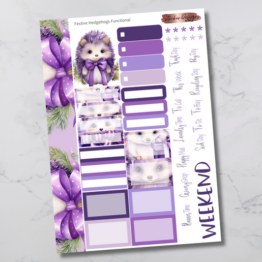 Festive Hedgehogs - Functional Sheet