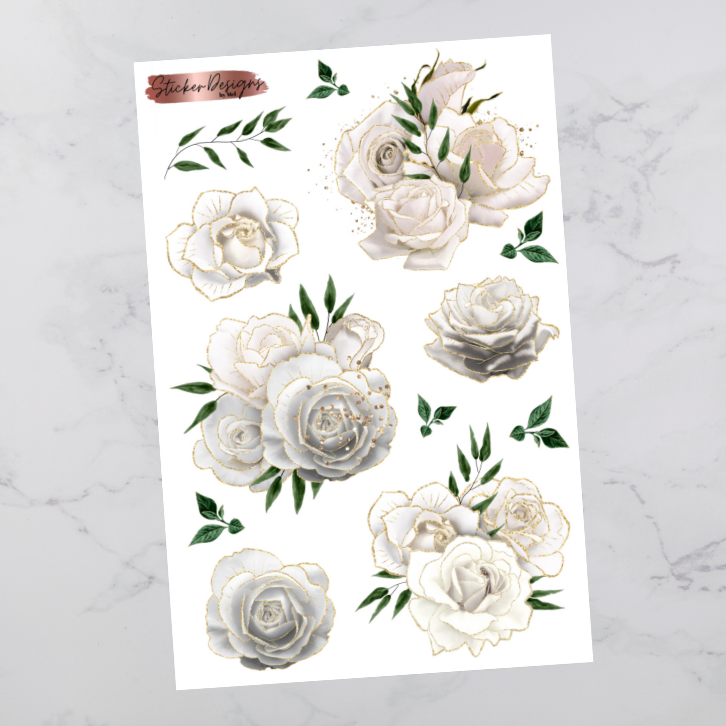 White & Gold Florals - Floral Deco