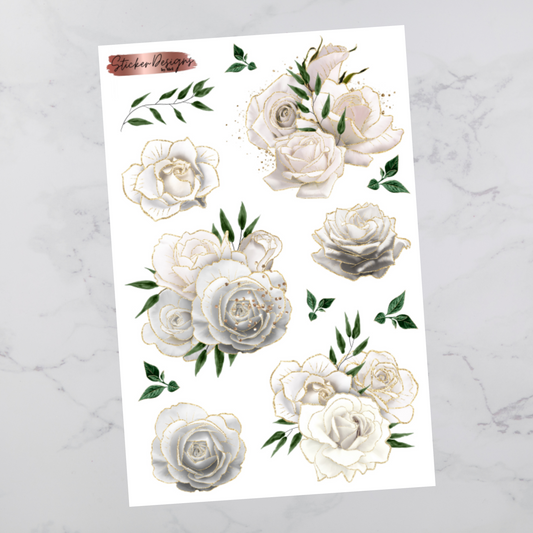 White & Gold Florals - Floral Deco