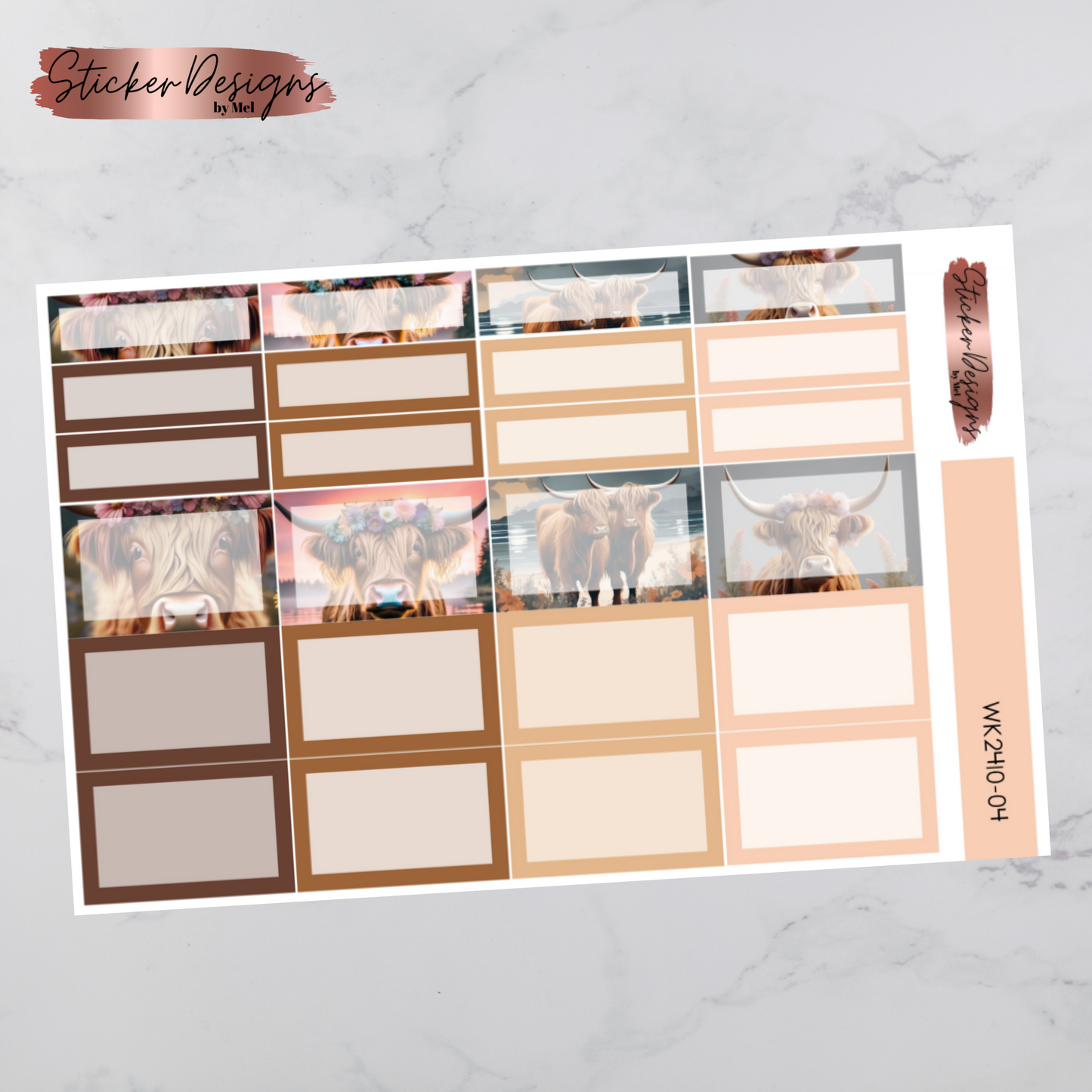 Weekly Kit 2410 - Highland Cow - Vertical Layout