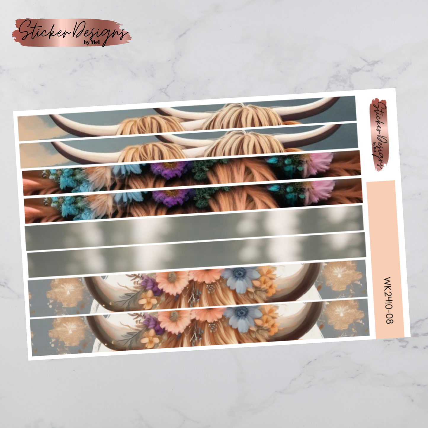 Weekly Kit 2410 - Highland Cow - Vertical Layout