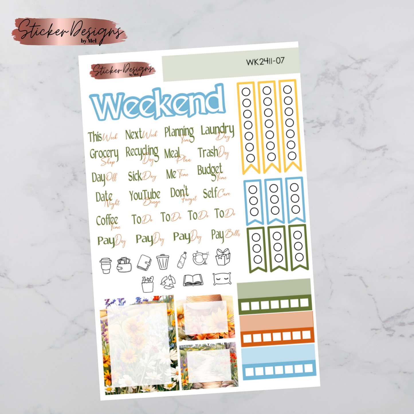 Weekly Kit 2411 - Wildflowers - Vertical Layout