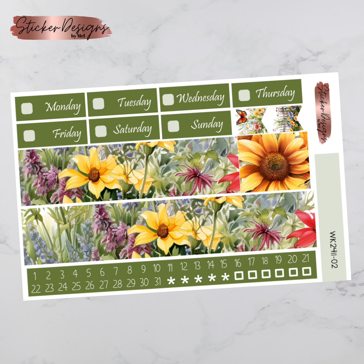 Weekly Kit 2411 - Wildflowers - Vertical Layout