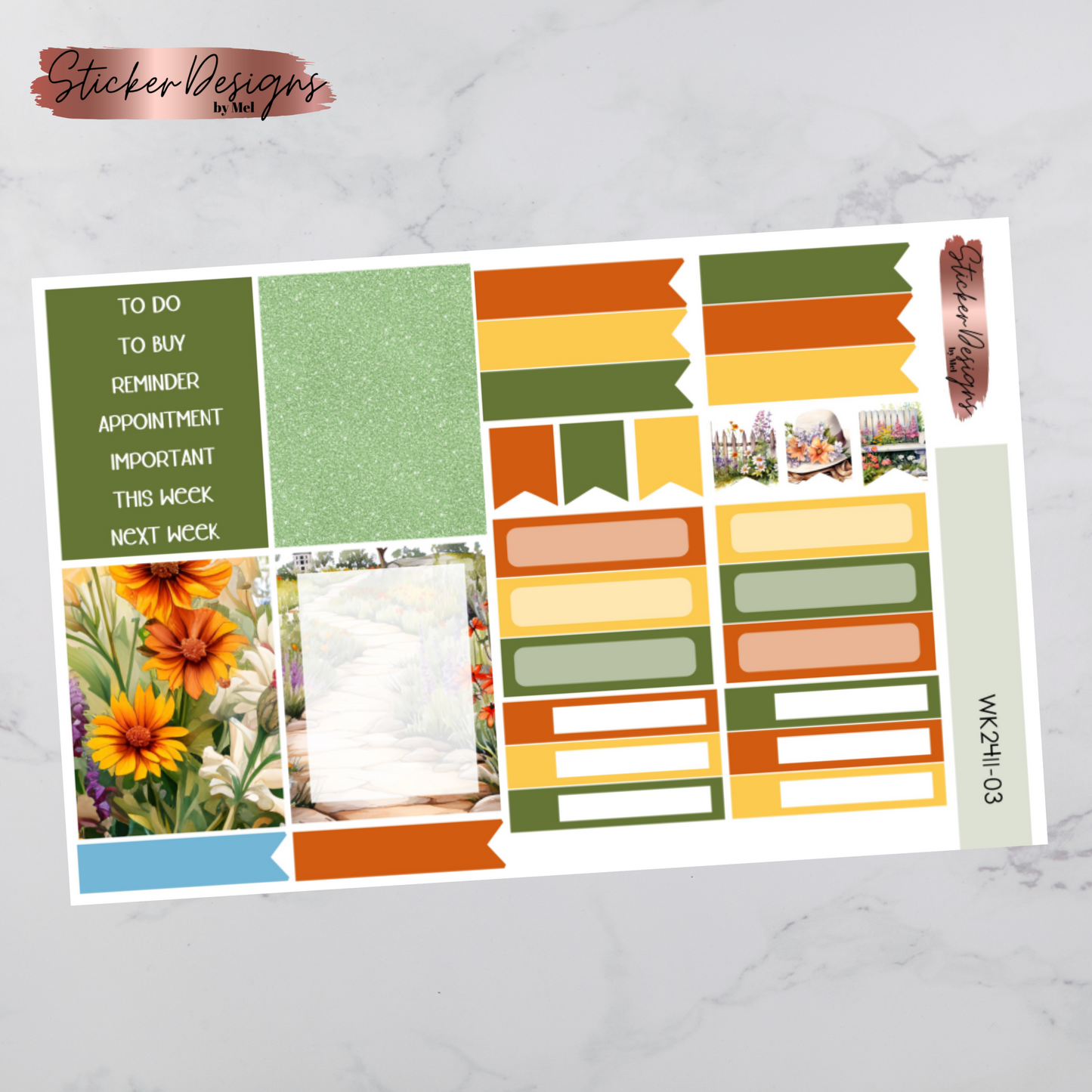 Weekly Kit 2411 - Wildflowers - Vertical Layout