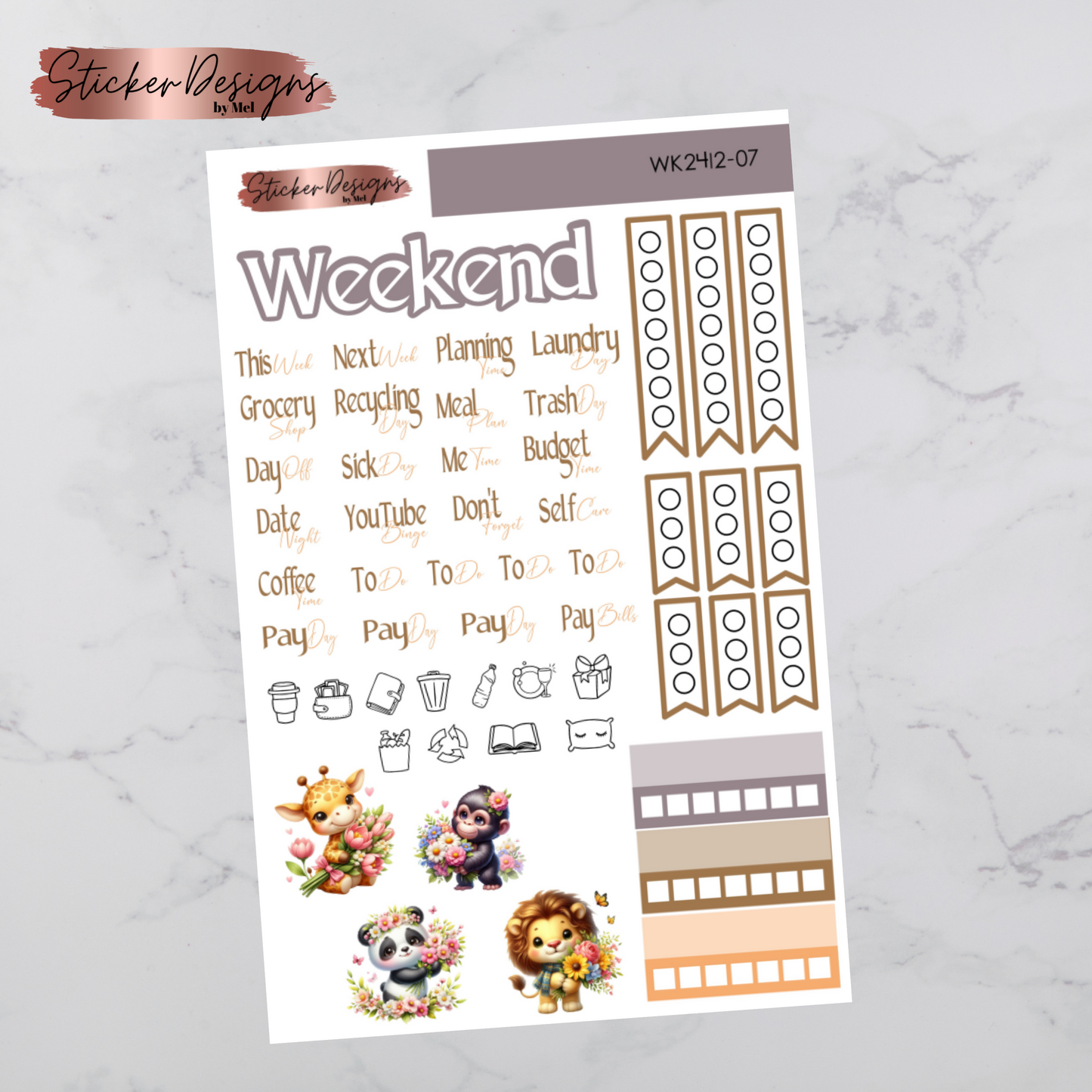 Weekly Kit 2412 - Spring Baby Animals - Vertical Layout