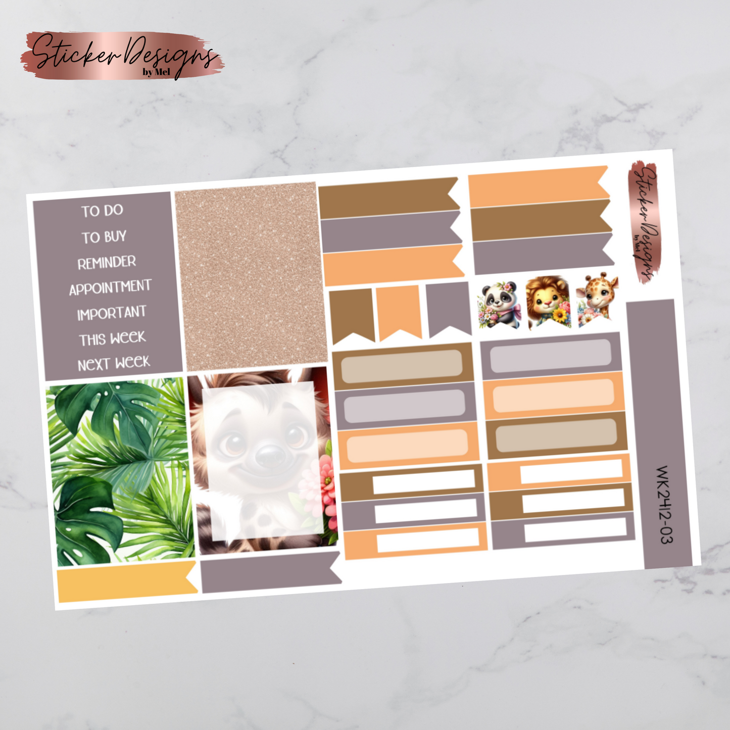 Weekly Kit 2412 - Spring Baby Animals - Vertical Layout