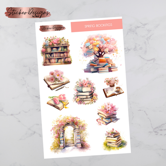 Spring Bookings Deco Sticker Sheet